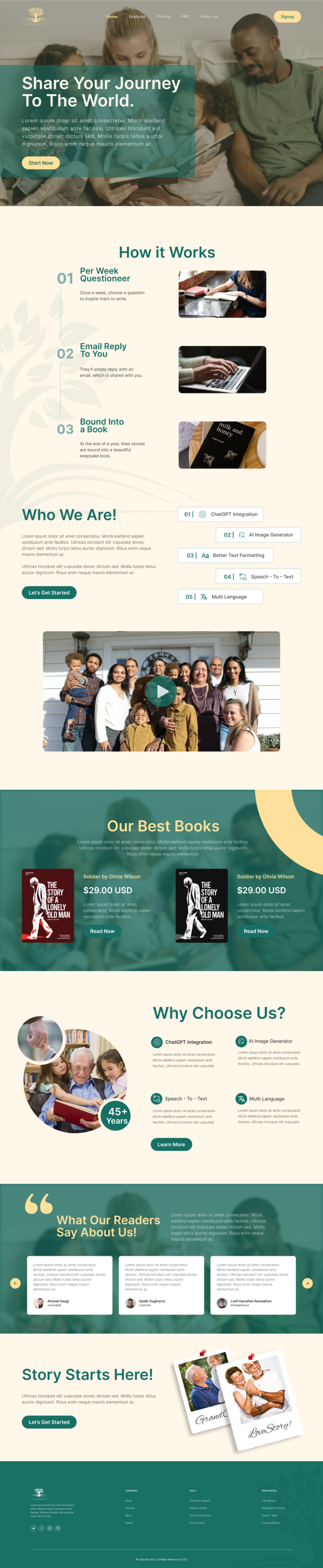 Storytelling & Digital Book Platform Website
