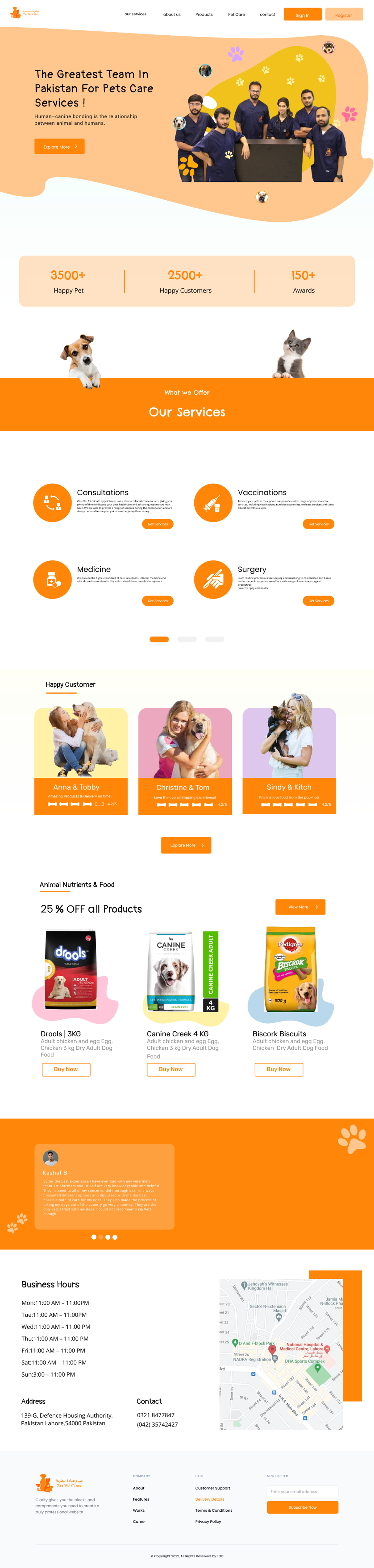 Pet Care & Veterinary Services Website