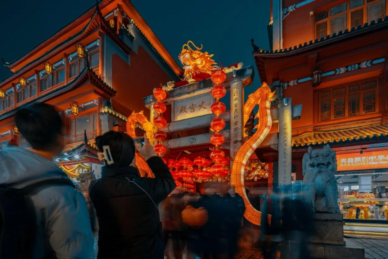 长沙传统街区夜景