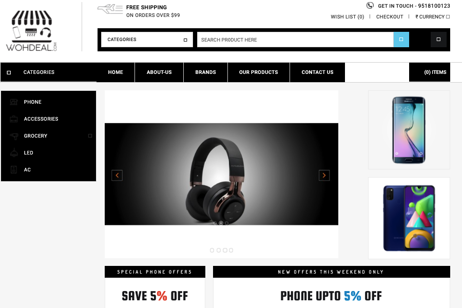 Wohdeal Ecommerce Website