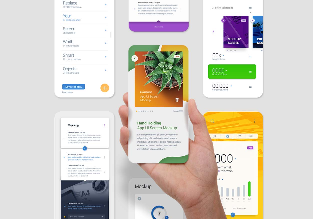 Mobile App Design MockUp 1