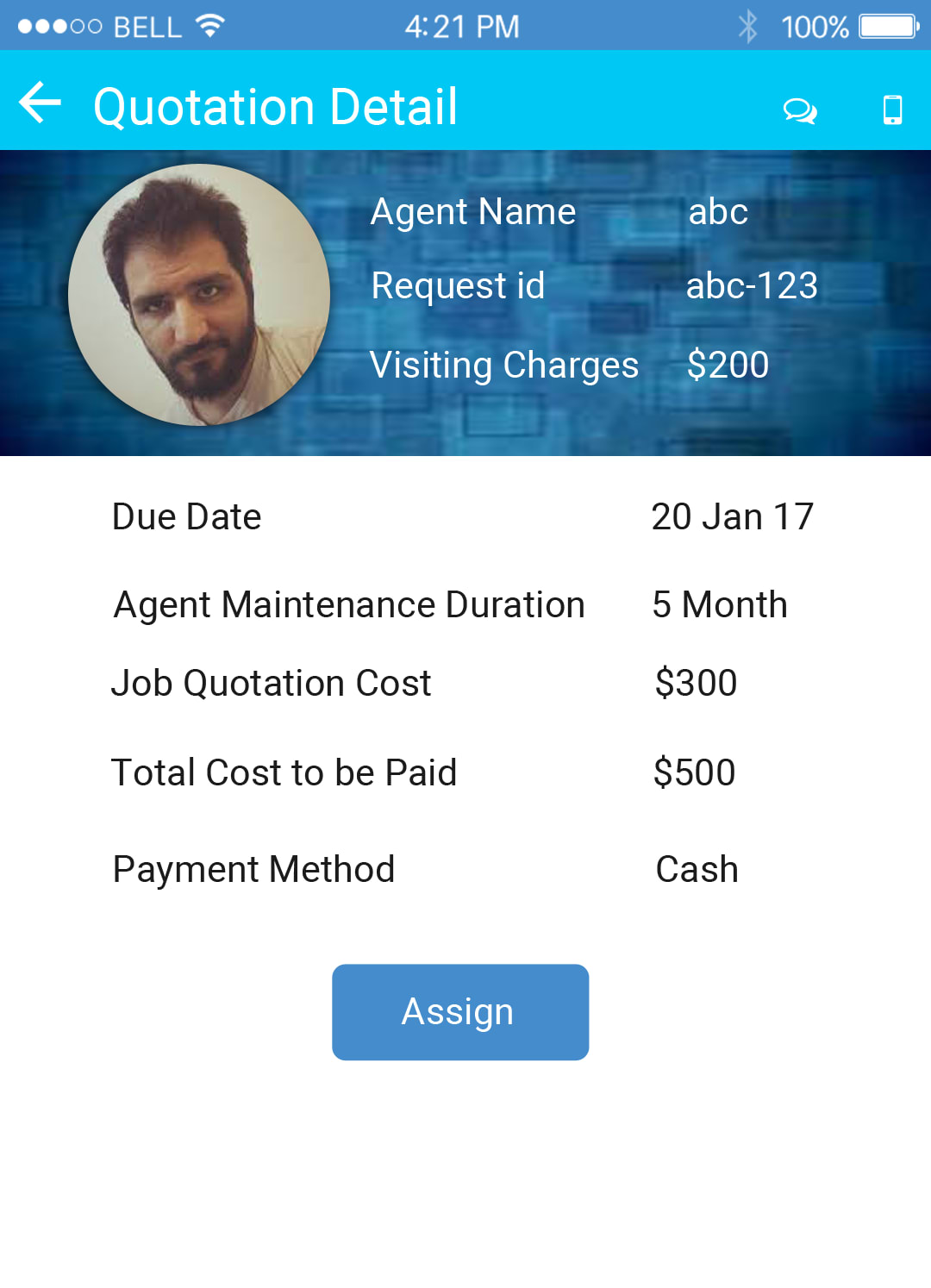 App Design UI/UX Sample - W3axis