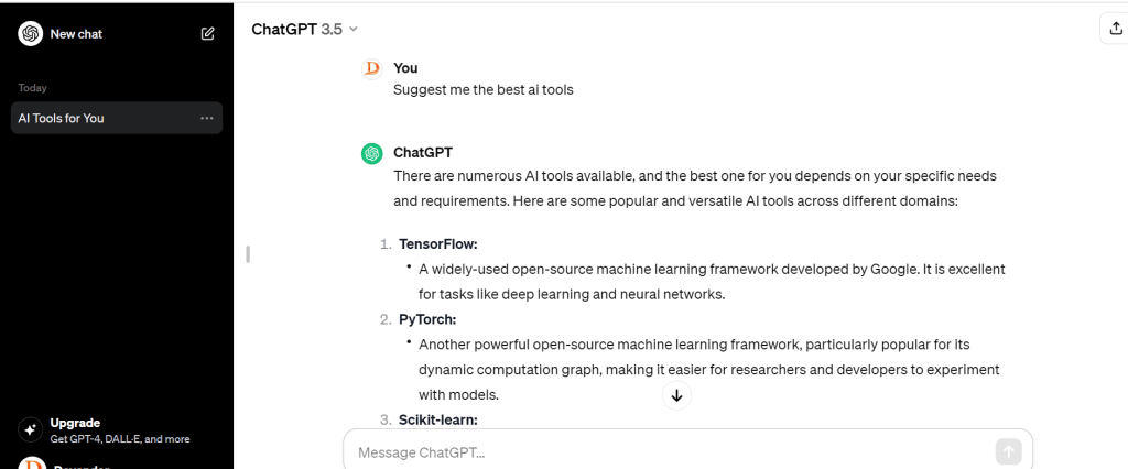 Top 100 Free AI Tools 28 chatgpt