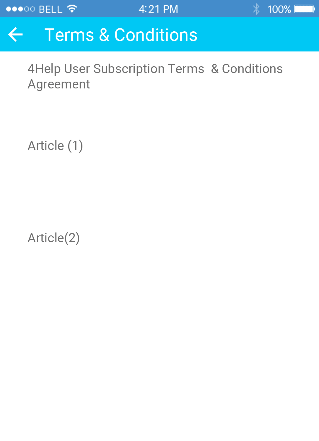 Term and condition
