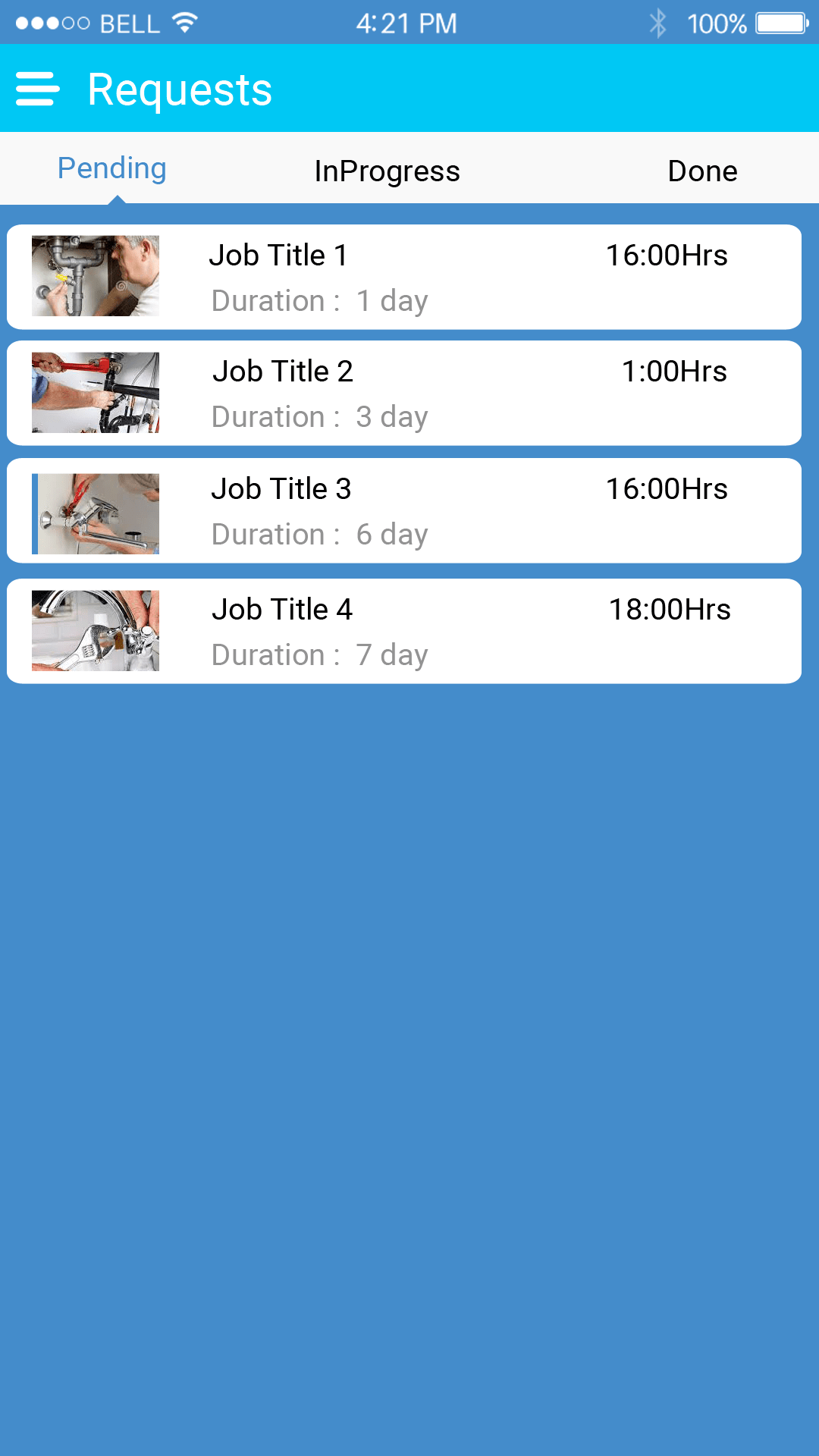 Pending Job List