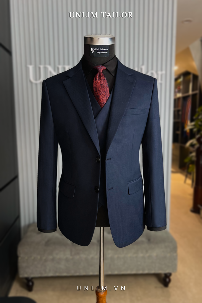 Suit Xanh Đen Vân Chìm
