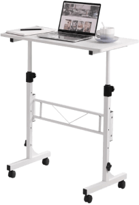 Amztabler Small Adjustable Standing Desk with Wheels