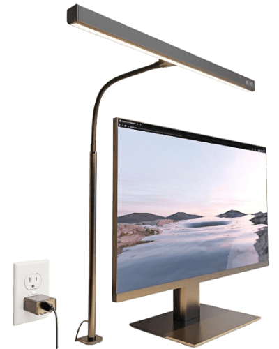 SUPERDANNY LED Desk Lamp: Eye-Caring, Dimmable, Clamp