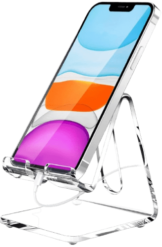 Crpich Acrylic Phone Stand - Ergonomic Desk Accessory
