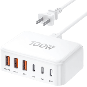 BREEKET 100W GaN USB C Fast Charger - 6 Port Hub