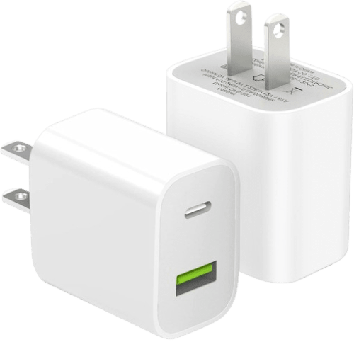 DENGWENQIANG 20W Dual Port USB C Fast Charger Block