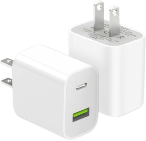 DENGWENQIANG 20W Dual Port USB C Fast Charger Block