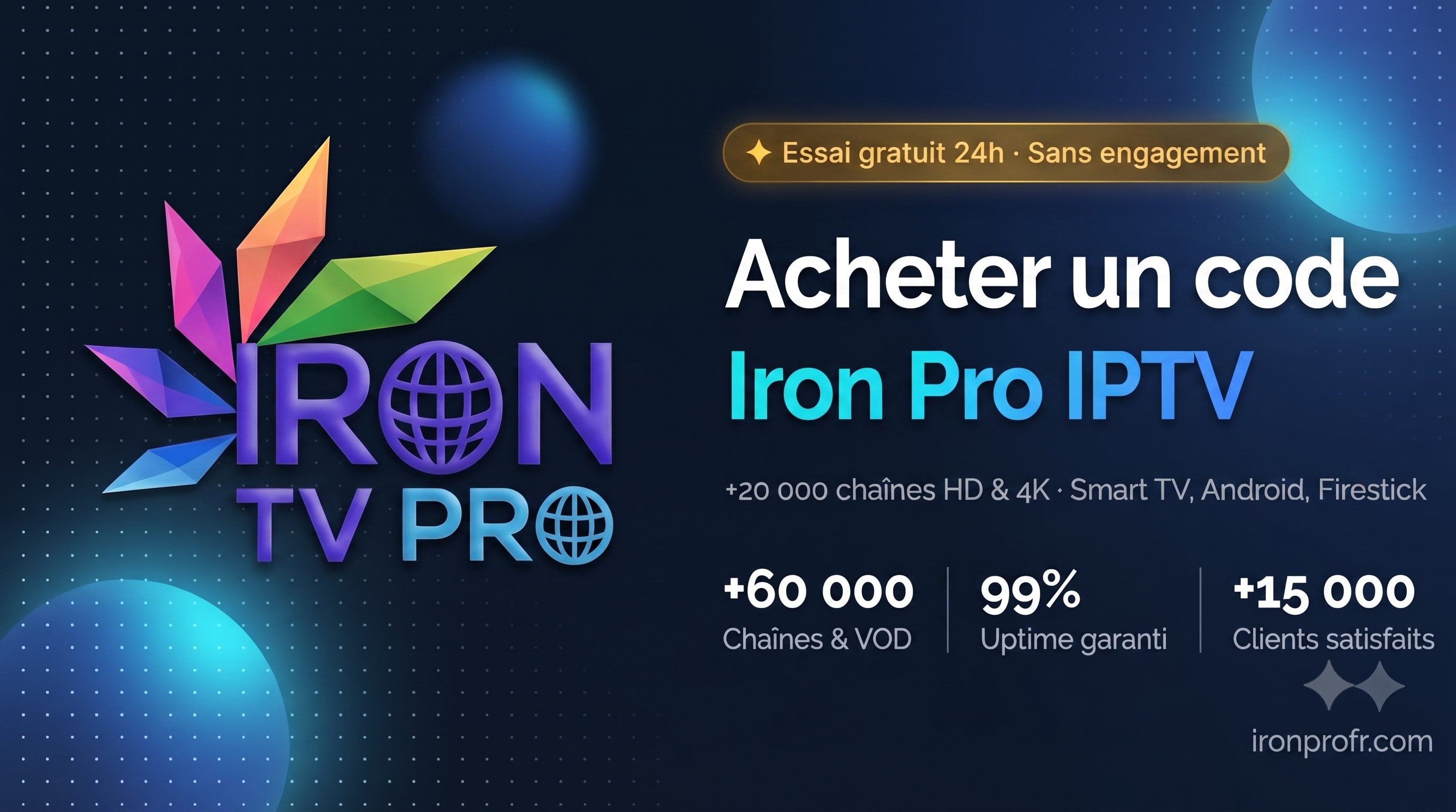Acheter un code Iron Pro IPTV
