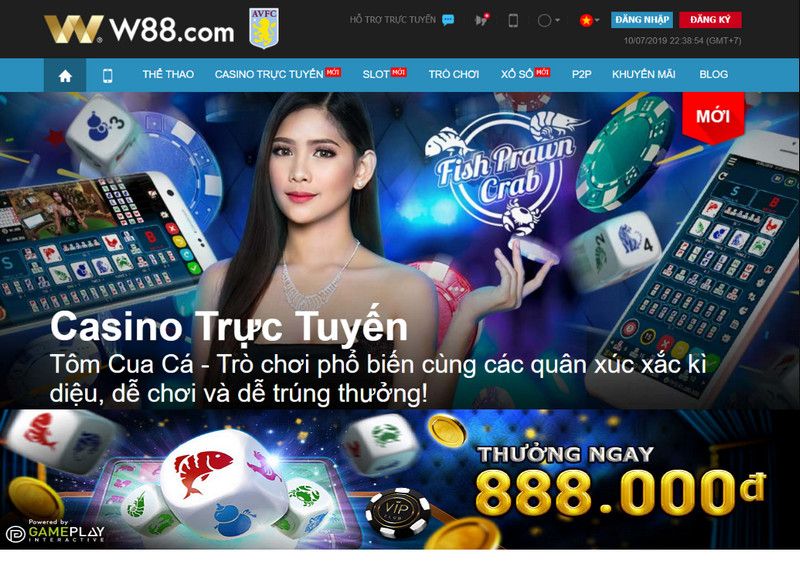Nhận thưởng ngay 888 VND khi thắng tại sản phẩm Tôm Cua Cá tại W88