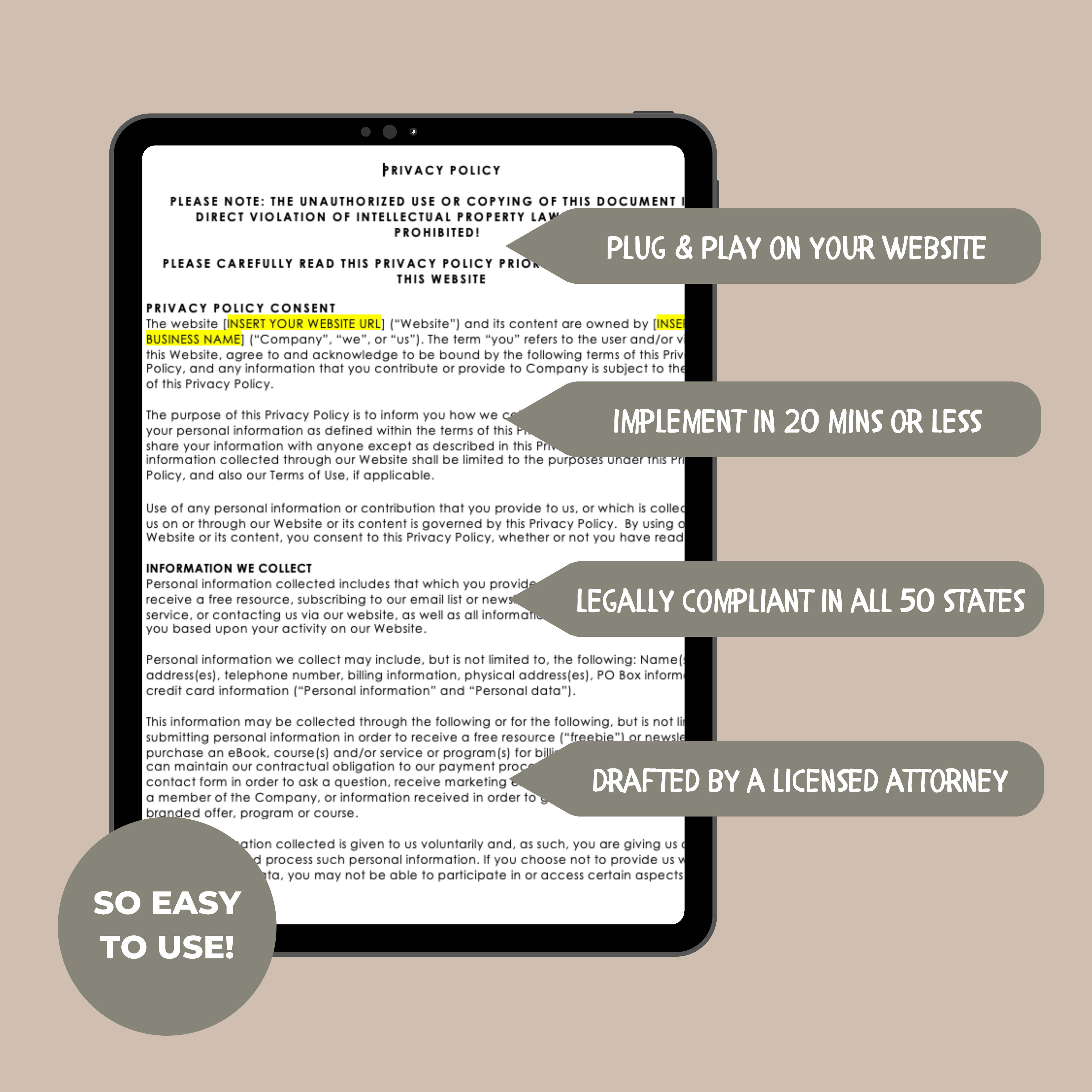 Privacy Policy Template