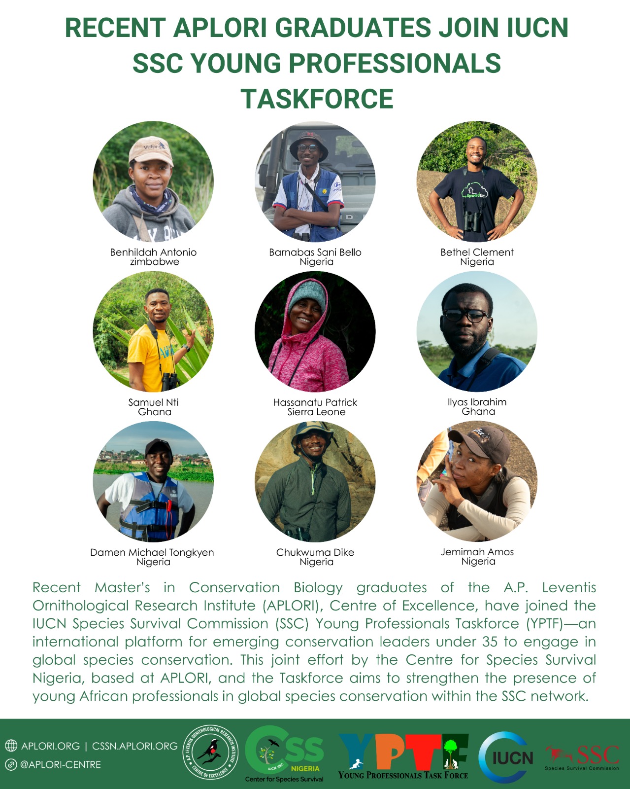 APLORI is positioned to build the conservation workforce.