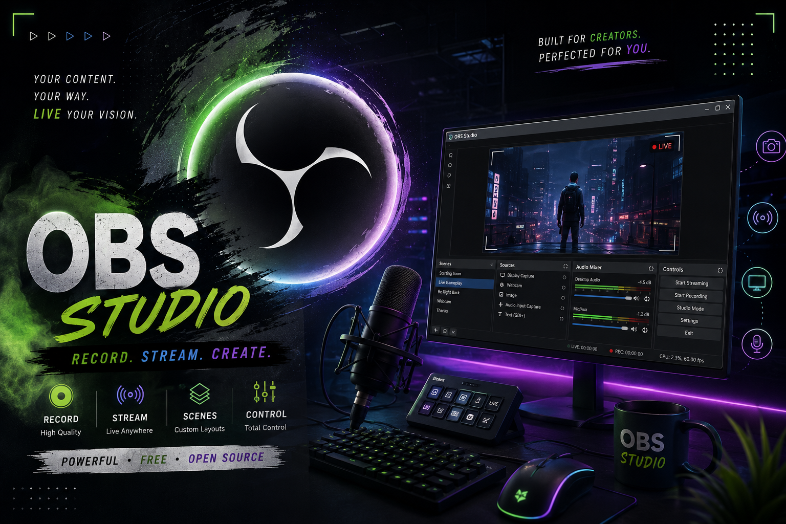 OBS Studio by TheTejBlogs