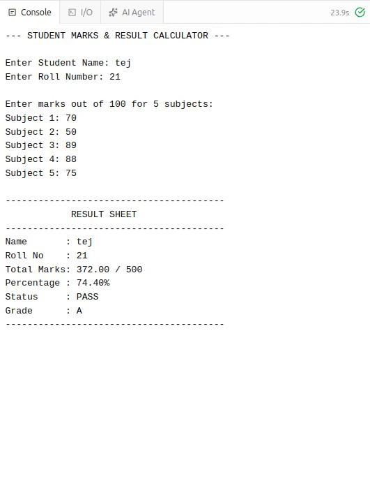 Pass Result Output