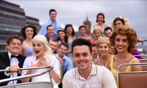 Ray Quinn and cast outside the Centre