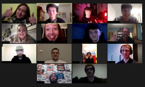 Young people on a Zoom video call