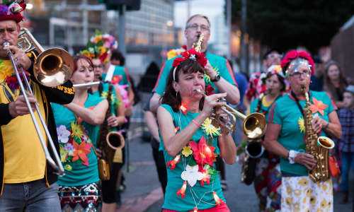 Performers at our Wasteless African banquet in 2019