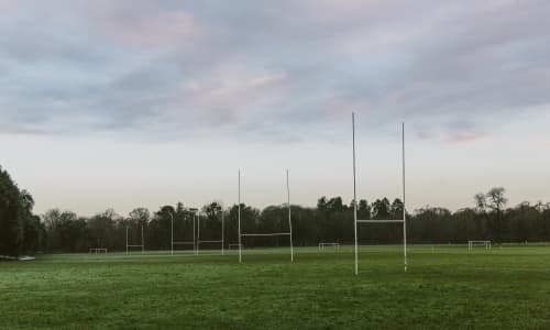 Empty rugby pitches