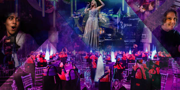 A mixture of images of young people on our Plattform courses and performances from Wales Millennium Centre anniversary gala