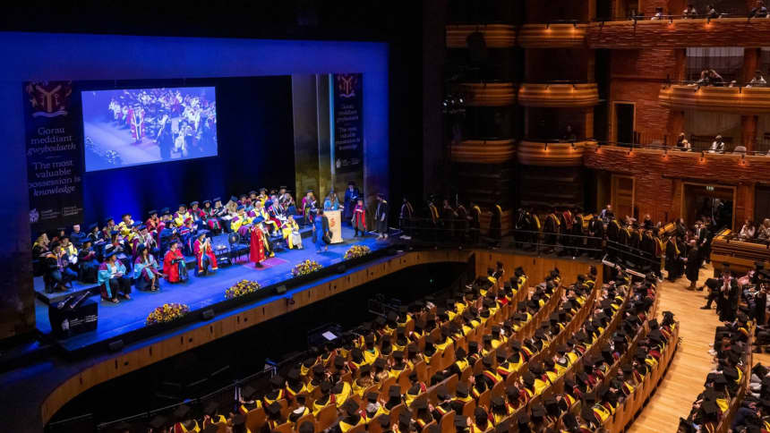 Cardiff Metropolitan University graduation ceremony in the Donald Gordon Theatre