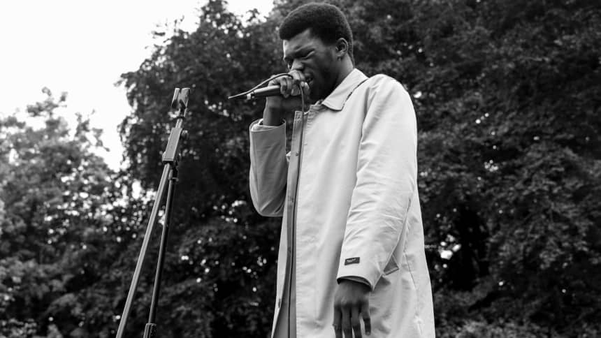 #750 A young black man giving a speech