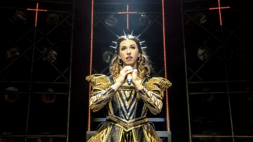  The UK Tour cast of Six the Musical; a pop musical about the six wives of Henry VIII, featuring Lauren Drew