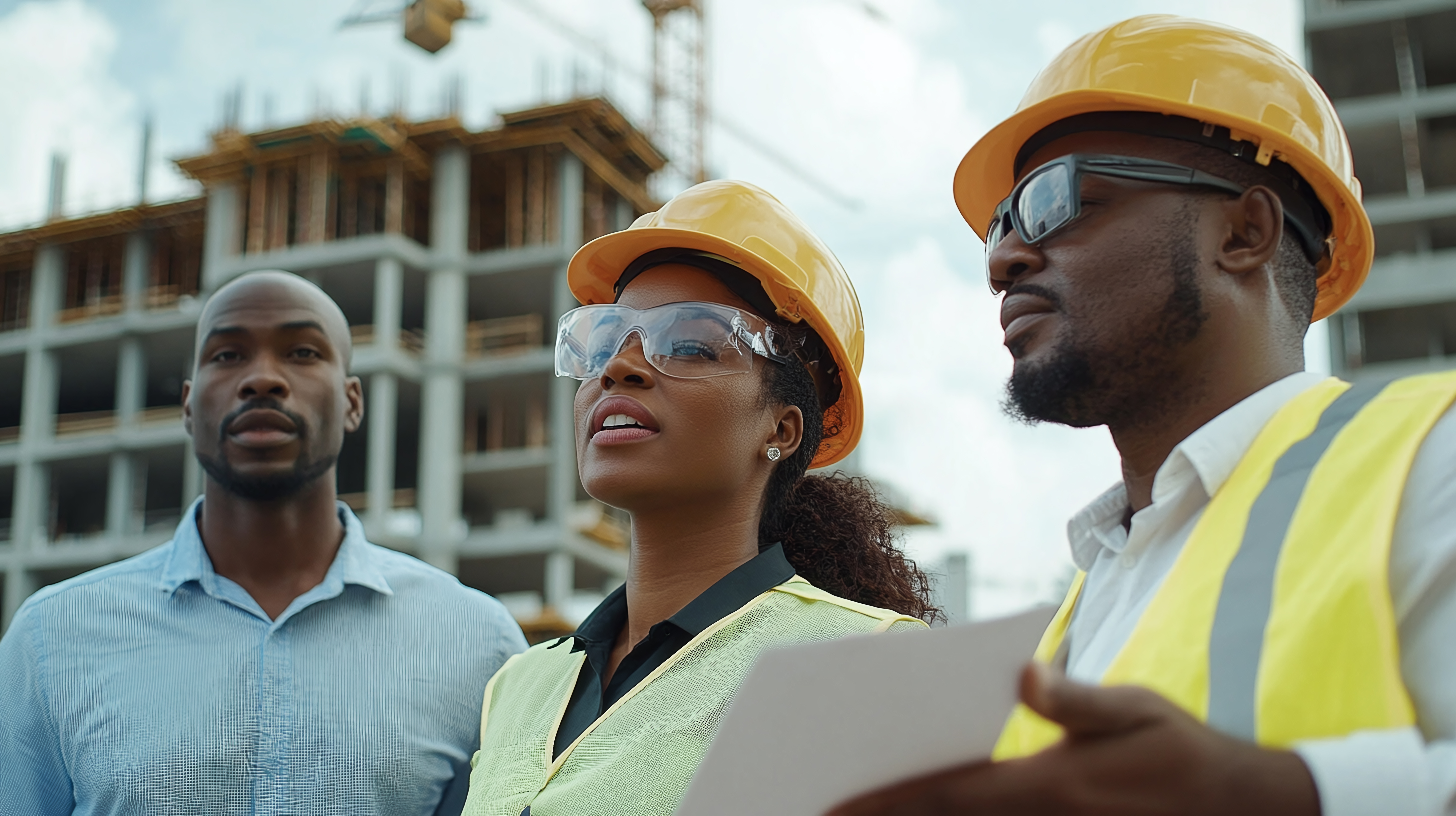 Contractors working