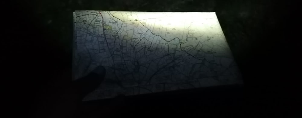 Out on a night navigation experience on Over Owler Tor