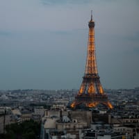 Walk by Eiffel Tower 