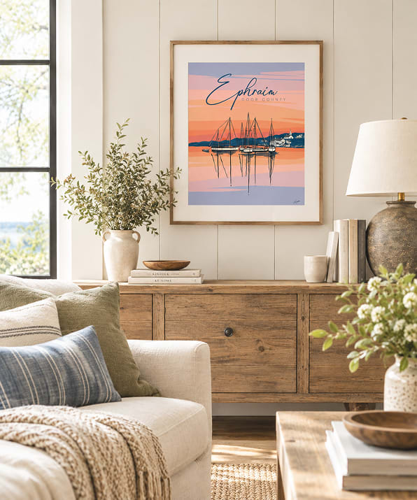 Sunlit Ephraim Coastal Living Room