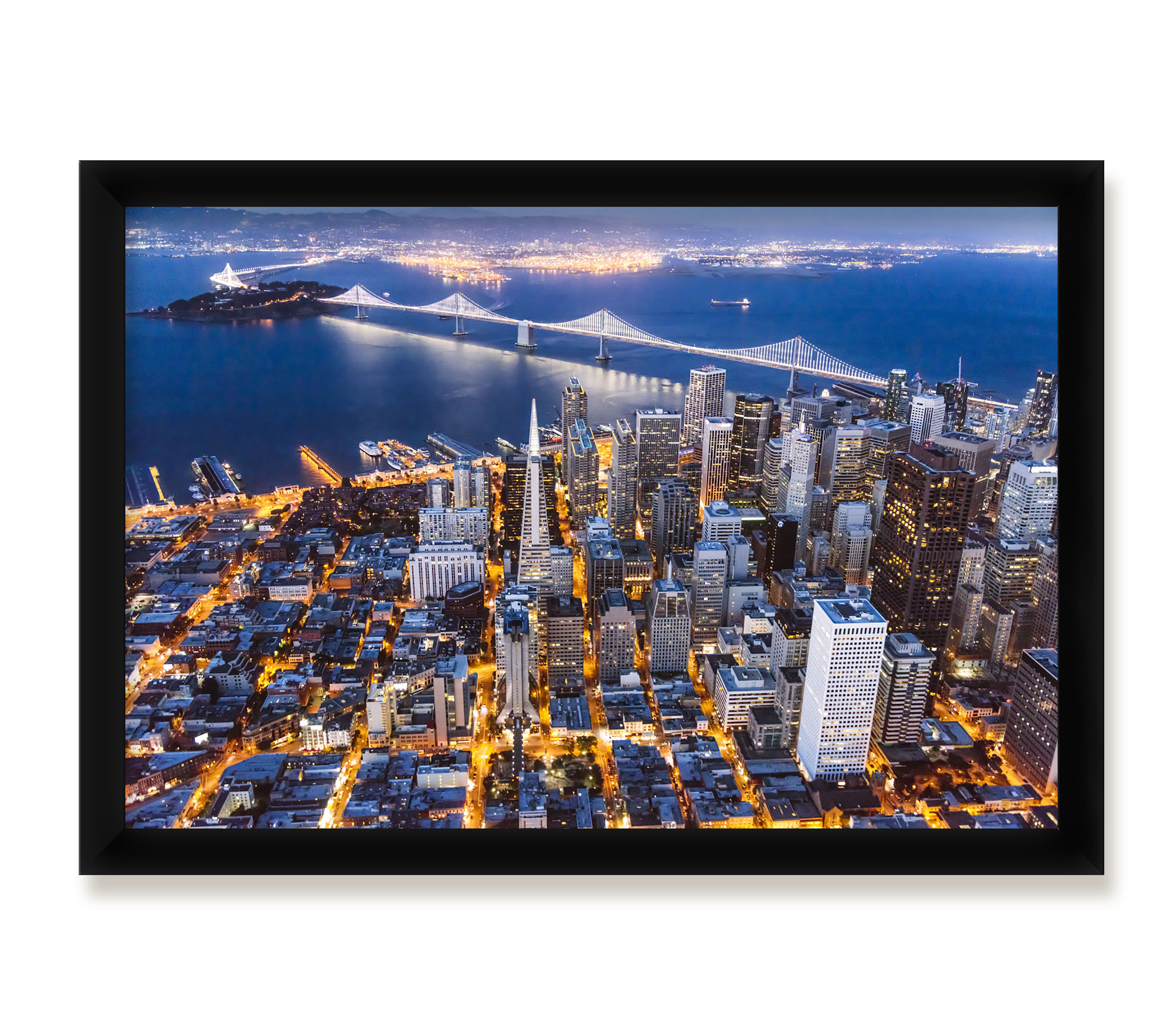 4 Framed Cityscape Posters Office Decor Collection | eBay