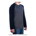 Playera Simply Basic para Hombre, Chica Oxford con Azul Marino Manga Larga  Talla CH