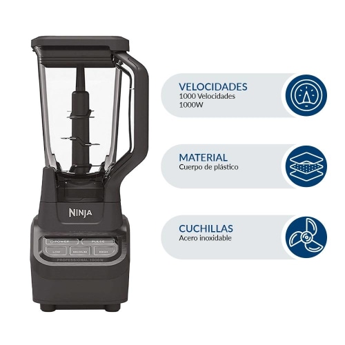 Bodega Aurrera: Licuadora NINJA Professional Blender 3 Velocidades Negra 