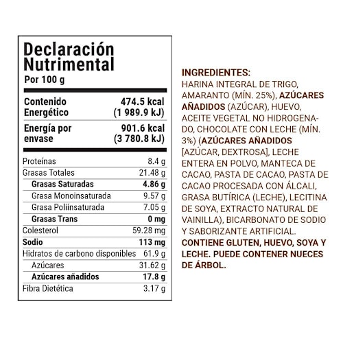 Galletas Taifelds Integrales De Amaranto Con Chispas De Chocolate 190 G Bodega Aurrera 2747