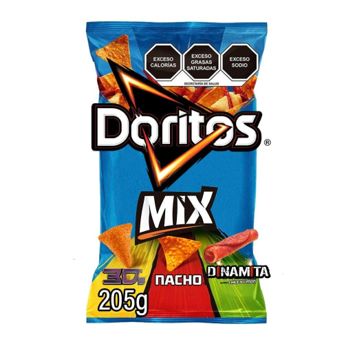 Botana Sabritas Doritos Mix Queso Chile Y Limón 205 G Bodega Aurrera Despensa A Tu Casa 