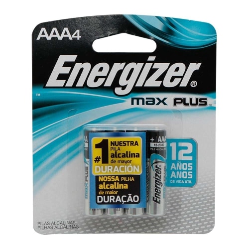 PILA ALCALINA AAA ENERGIZER 4 PIEZAS