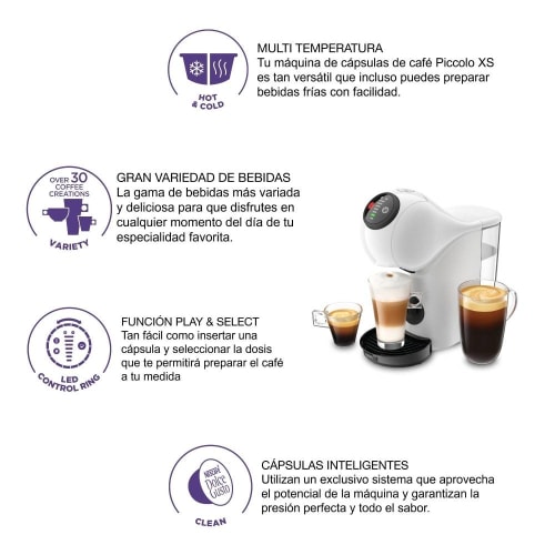 Cafetera de Cápsulas Krups Dolce Gusto Genio S Blanca