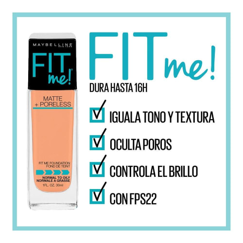 Maybelline Fit Me Base De Maquillaje Matte + Poreless 228 Soft Tan