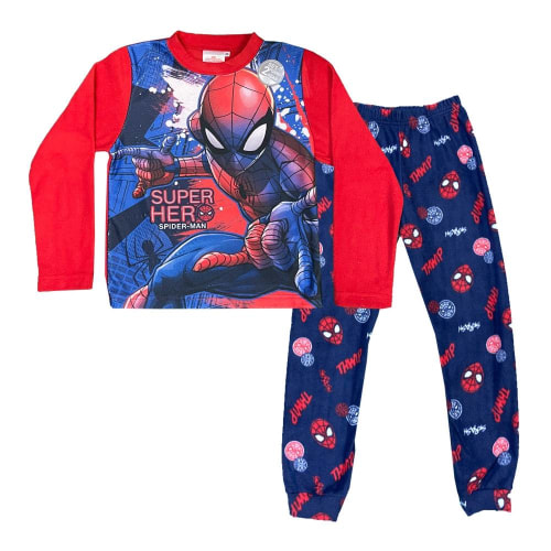 Pijama Spiderman Talla 4 Manga Larga con Estampado Rojo