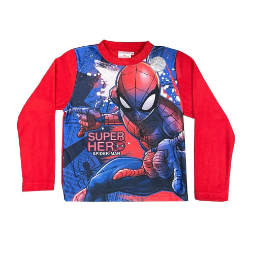 Pijama Spiderman Talla 4 Manga Larga con Estampado Rojo