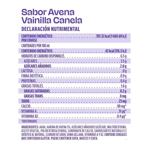 Comprar Leche Salud Avena Y Canela 946 Ml