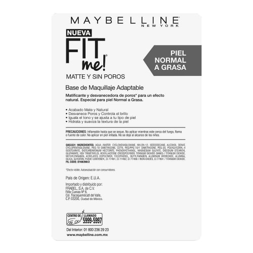 Base Maquillaje Fit Me Matte Natural Beige De Maybelline