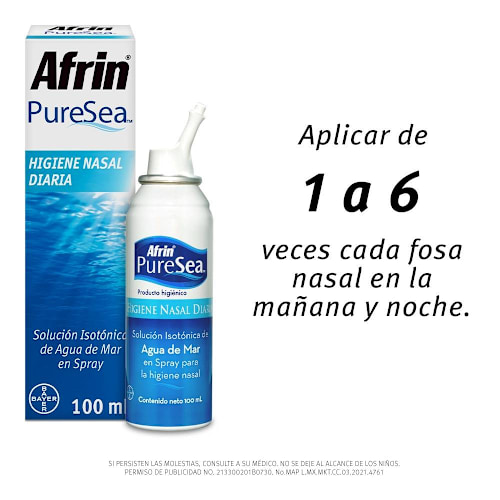 Afrin® Agua de mar: Spray nasal con agua de mar