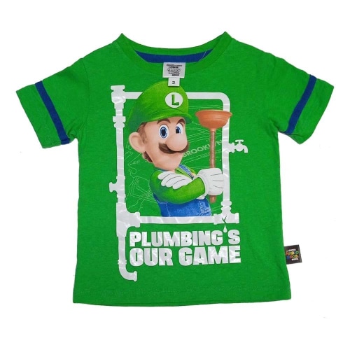 Playera Mario Bros manga corta para niño