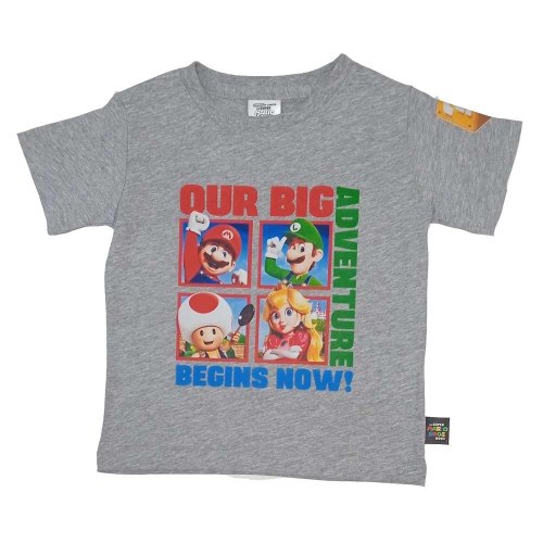 Playera Mario Bros manga corta para niño