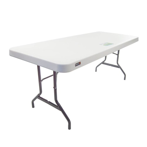 Mesa Plegable Tablon Rectangular Comercial Blanco 1.8m - LIFETIME